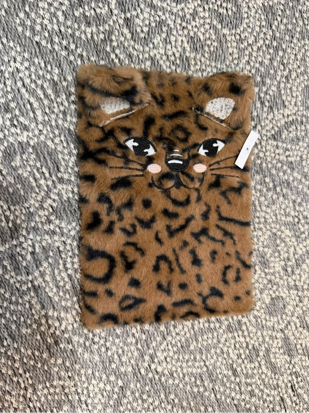 New Leopard Animal Print Plush Journal Faux Fur Journal Cat/Leopard